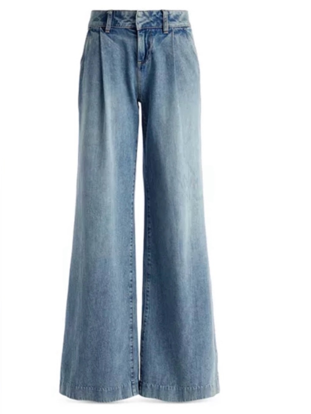 ALICE + OLIVIA Anders Low Waist Double Pleat Wide Leg Jeans - Picture 4 of 11
